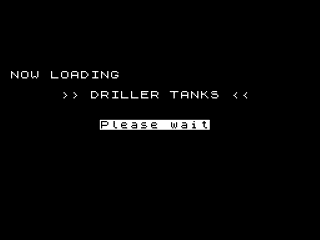 Driller Tanks title screen for ZX Spectrum